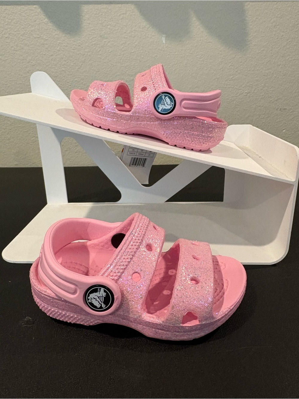 Crocs Classic Glitter Sandal Clog Kid Flamingo Pink Infant Baby Toddler Sizes